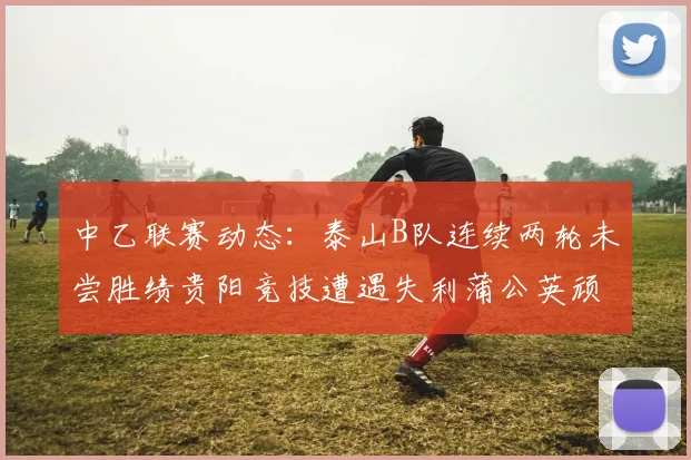 中乙联赛动态：泰山B队连续两轮未尝胜绩贵阳竞技遭遇失利蒲公英顽强战平
