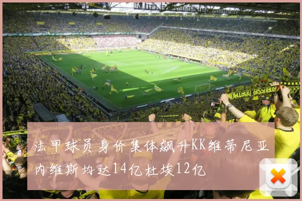 法甲球员身价集体飙升KK维蒂尼亚内维斯均达14亿杜埃12亿